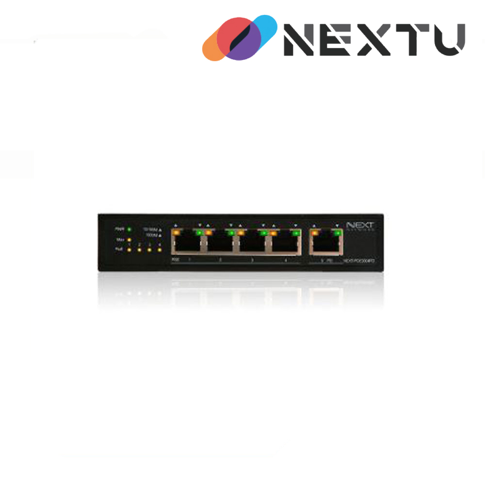 NEXT-POE3004PD-60 10/100/1000M POE 5포트 거리연장기(아답터제공) / 무전원 PD포트 용량 최대30W / 유전원 PD포트 용량 최대 60W / 최대 300M 거리연장
