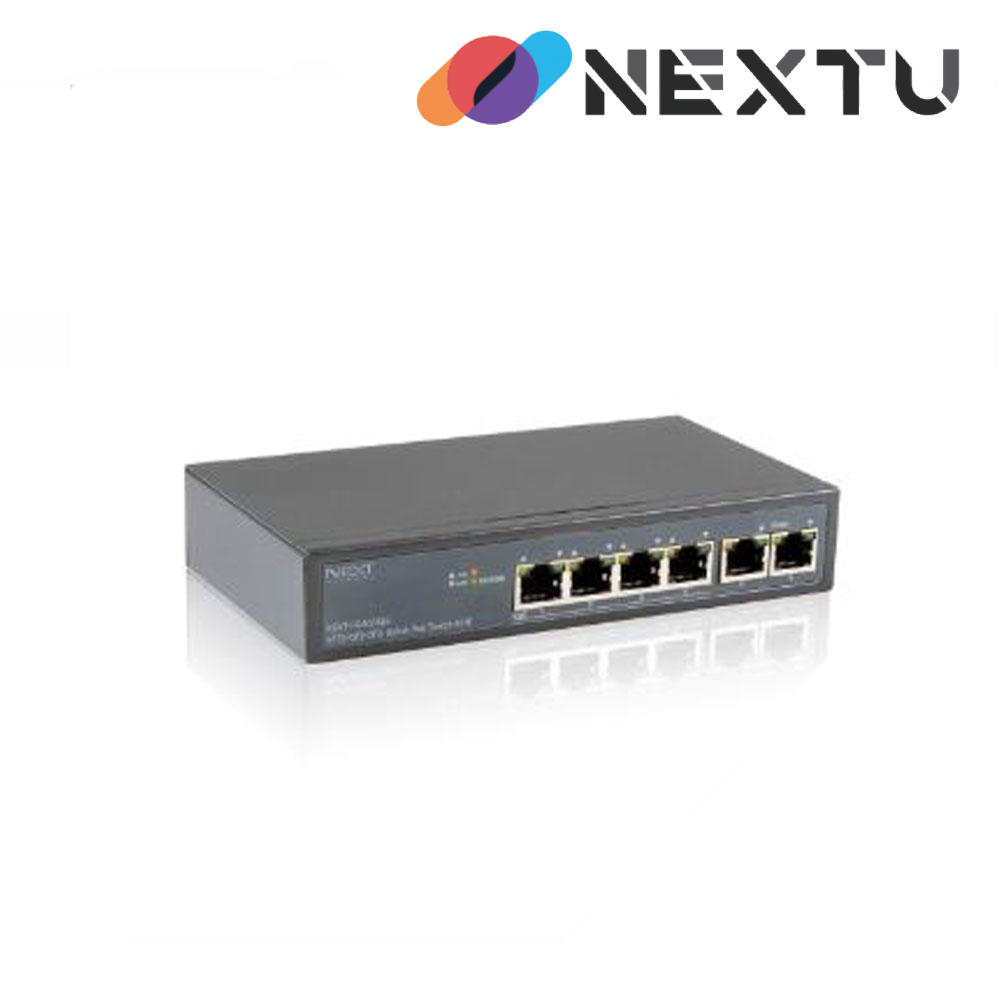 NEXT-POE306EF 10/100Mbps 4포트 + 2포트 Uplink POE스위치(65W) / 802.11af.at규격 / AC전원타입(Internal Power)