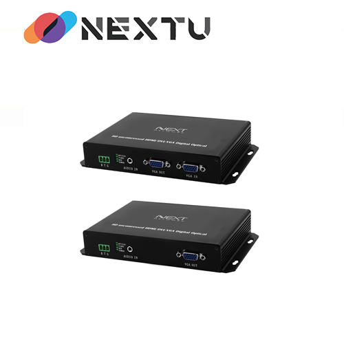 NEXT-1021VFC 비압축, 무손실 VGA 광 리피터 / 최대 20Km지원 비디오 광모듈 기본제공