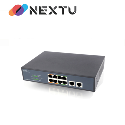 NEXT-POE310F-2TP 10/100T 8포트 POE+10/100/1000T 2포트 / 120W / POE 스위치 거리연장 CCTV MAX 250M/IEEE 802.3af/at 규격