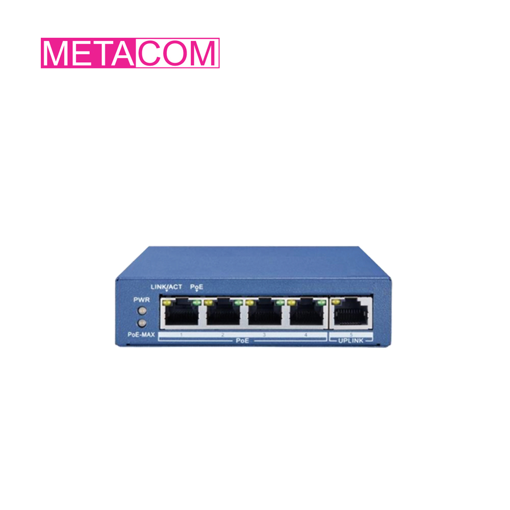 MTH-G0410P-60 메타콤 4포트 기가비트 POE 스위치 허브, 60W