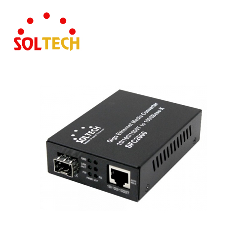 SFC2000-SFP/I 솔텍 LAN 1포트 / SFP 1포트 / 모듈장착형 / 전원내장형 / 기가비트 / 이더넷 광컨버터
