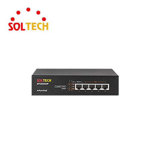 SFC505GHP 솔텍 1G POE 4포트 / 1G LAN 1포트 / 60W / POE 스위치허브