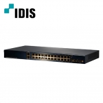 아이디스 DH-2126PFN 24포트 PoE 10기가바이트 스위치 허브 (GPS NTPServer) IDIS CCTV